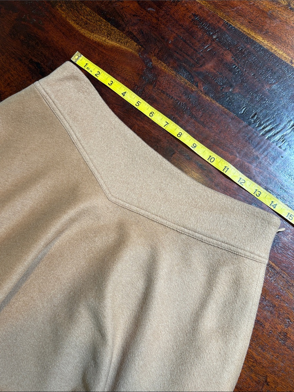 Vintage Ralph Lauren Collection 2004 Camel Wool Flared Midi Skirt size 8 - Picture 15 of 16